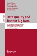 Cover: Data Quality and Trust in Big Data - Springer