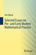 Cover: Selected Essays on Pre- and Early Modern Mathematical Practice - Springer
