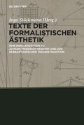 Cover: Texte der formalistischen &Auml;sthetik - De Gruyter