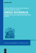 Cover: Ordo inversus - De Gruyter