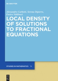 Enlarge image Cover: Local Density of Solutions to Fractional Equations - De Gruyter