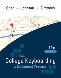 Enlarge image Cover: GREGG COLLEGE KEYBOARDING & DOCUMENT PROCESSING (GDP11) MICROSOFT WORD 2016 MANUAL KIT 2: 61-120 - McGraw-Hill Education