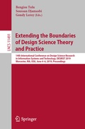 Cover: Extending the Boundaries of Design Science Theory and Practice - Springer