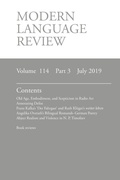 Cover: Modern Language Review (114 - Modern Humanities Research Association