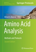 Cover: Amino Acid Analysis - Humana Press Inc.