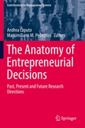 Cover: The Anatomy of Entrepreneurial Decisions - Springer