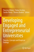 Cover: Developing Engaged and Entrepreneurial Universities - Springer