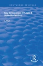 Cover: Key to Exercises in Logic and Scientific Method - Routledge