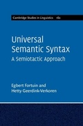 Cover: Universal Semantic Syntax - Cambridge University Press