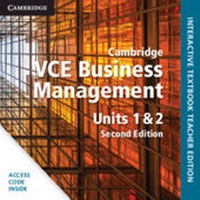 Abbildung von: Cambridge VCE Business Management Units 1 and 2 Digital Teacher Edition (Code) - Cambridge University Press