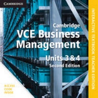 Abbildung von: Cambridge VCE Business Management Units 3 and 4 Digital Teacher Edition (Code) - Cambridge University Press