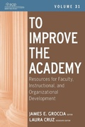 Cover: To Improve the Academy - Jossey-Bass