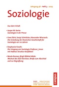 Cover: Soziologie 3/2019 - Campus Verlag Digital