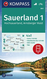 Abbildung von: KOMPASS Wanderkarte Sauerland 1, Hochsauerland, Arnsberger Wald - KOMPASS-Karten