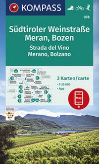 Abbildung von: KOMPASS Wanderkarte Südtiroler Weinstraße, Meran, Bozen - KOMPASS-Karten
