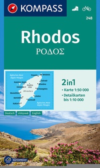 Abbildung von: KOMPASS Wanderkarte 248 Rhodos 1:50.000 - KOMPASS-Karten