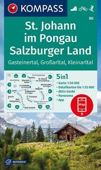 Abbildung von: KOMPASS Wanderkarte 80 St. Johann im Pongau, Salzburger Land 1:50.000 - KOMPASS-Karten