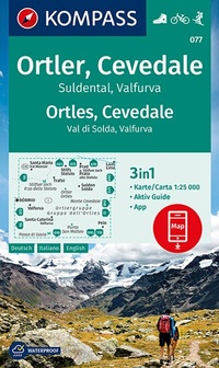 Abbildung von: KOMPASS Wanderkarte 077 Ortler, Cevedale, Suldental, Valfurva 1:25.000 - KOMPASS-Karten
