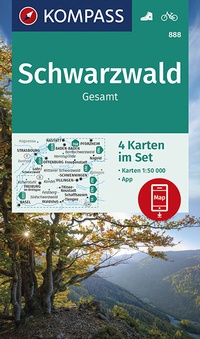 Abbildung von: KOMPASS Wanderkarte Schwarzwald Gesamt - KOMPASS-Karten