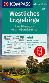 Abbildung von: KOMPASS Wanderkarte Westliches Erzgebirge, Aue, Eibenstock, Kurort Oberwiesenthal - KOMPASS-Karten