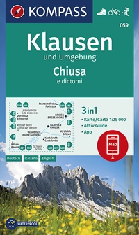 Abbildung von: KOMPASS Wanderkarte Klausen und Umgebung, Chiusa e dintorni - KOMPASS-Karten