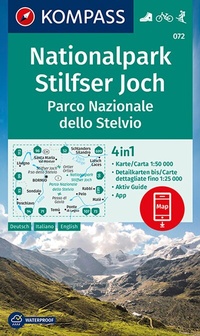 Abbildung von: KOMPASS Wanderkarte 072 Nationalpark Stilfserjoch, Parco Nazionale dello Stelvio 1:50.000 - KOMPASS-Karten
