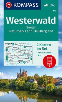 Abbildung von: KOMPASS Wanderkarte Westerwald, Siegen, Naturpark Lahn-Dill-Bergland - KOMPASS-Karten