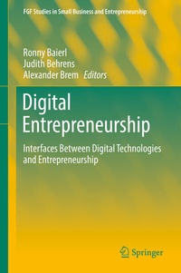 Enlarge image Cover: Digital Entrepreneurship - Springer
