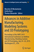Cover: Advances in Additive Manufacturing, Modeling Systems and 3D Prototyping - Springer