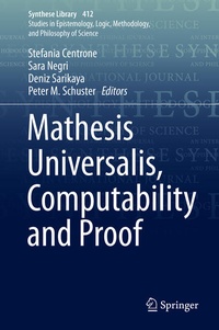 Enlarge image Cover: Mathesis Universalis, Computability and Proof - Springer