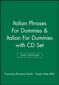 Cover: Italian Phrases For Dummies & Italian For Dummies, 2e with CD Set - Wiley