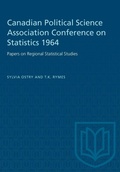 Cover: Canadian Political Science Association Conference on Statistics 1964 - University of Toronto Press