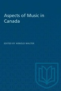 Cover: Aspects of Music in Canada - University of Toronto Press