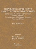 Cover: Corporations, Other Limited Liability Entities, Statutory and Documentary Supplement, 2019-2020 - West Academic Press