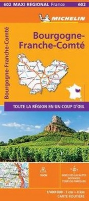 Abbildung von: BOURGOGNE-FRANCHE-COMTE, France - Michelin Maxi Regional Map 602 - Michelin Editions des Voyages