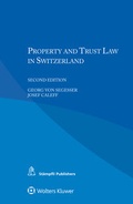 Cover: Property and Trust Law in Switzerland - Kluwer Law International