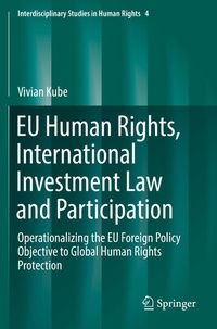 Enlarge image Cover: EU Human Rights, International Investment Law and Participation - Springer
