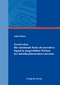 Cover: Erschrecken. Die emotionale Krise als narratives Signal in ausgew&auml;hlten Werken der mittelhochdeutschen Literatur - Kovac, Dr. Verlag