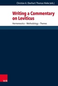 Cover: Writing a Commentary on Leviticus - Vandenhoeck & Ruprecht