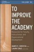 Cover: To Improve the Academy - Jossey-Bass