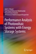 Cover: Performance Analysis of Photovoltaic Systems with Energy Storage Systems - Springer