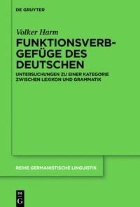 Abbildung von: Funktionsverbgefüge des Deutschen - De Gruyter