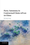 Bild: Party Autonomy in Contractual Choice of Law in China - Cambridge University Press