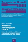 Cover: Historisch-chronologische Texte III - G&uuml;tersloher Verlagshaus
