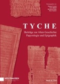 Cover: Tyche - Band 33 (2018) - Holzhausen Verlag