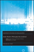 Cover: Early Modern Philosophy Reconsidered, Volume XXXV - Wiley