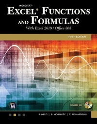 Abbildung von: Microsoft Excel Functions and Formulas with Excel 2019/Office 365 - Mercury Learning and Information