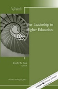 Cover: Peer Leadership in Higher Education - Jossey-Bass
