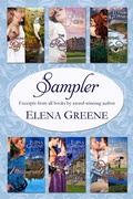 Cover: Sampler: Excerpts from all books by award-winning author Elena Greene - Cherwell Cottage Press
