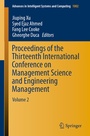 Cover: Proceedings of the Thirteenth International Conference on Management Science and Engineering Management - Springer
